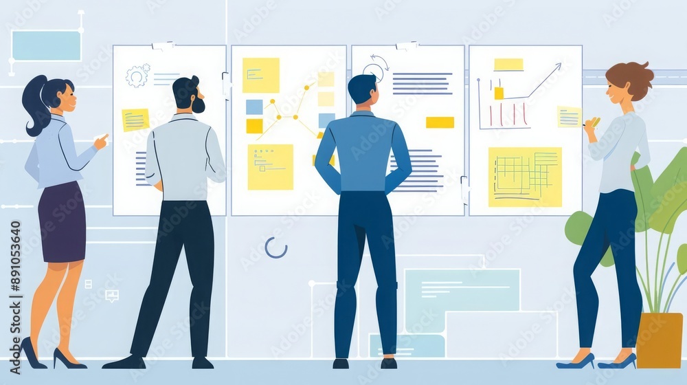 Business Visual Management Kaizen Employees participating in a kaizen event, brainstorming and implementing process improvements Business Visual Management Kaizen Employees participating in a kaizen event, brainstorming and implementing process improvements