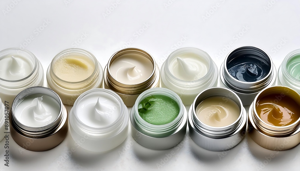 White ceramic cups with lids sit beside glass jars of coffee beans and natural cream, arranged for a spa-like morning beverage White ceramic cups with lids sit beside glass jars of coffee beans and natural cream, arranged for a spa-like morning beverage