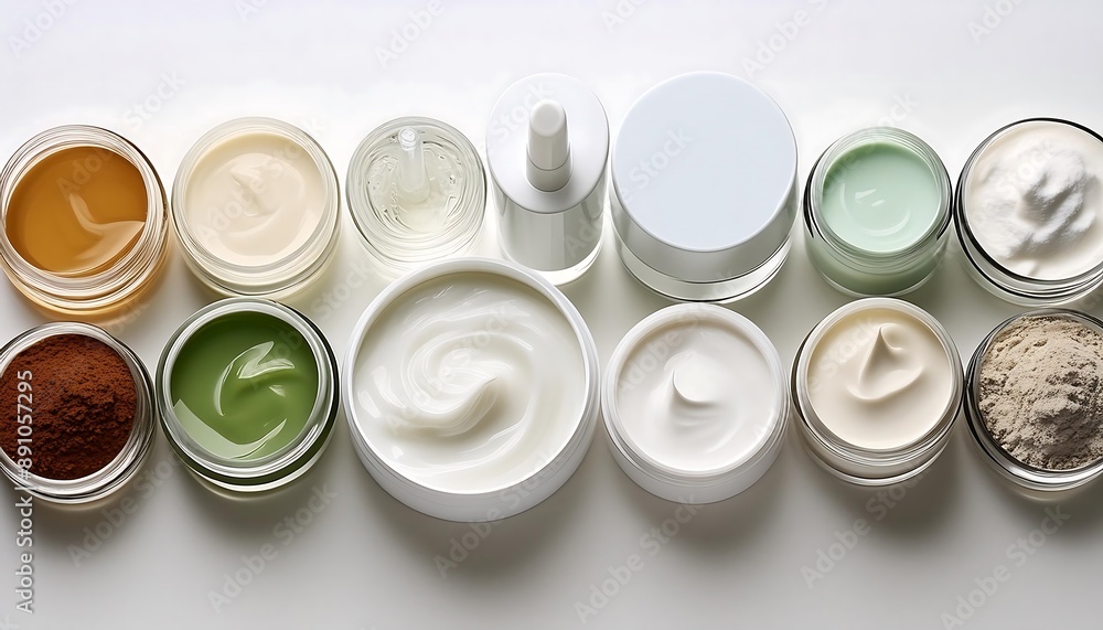White ceramic cups with lids sit beside glass jars of coffee beans and natural cream, arranged for a spa-like morning beverage White ceramic cups with lids sit beside glass jars of coffee beans and natural cream, arranged for a spa-like morning beverage
