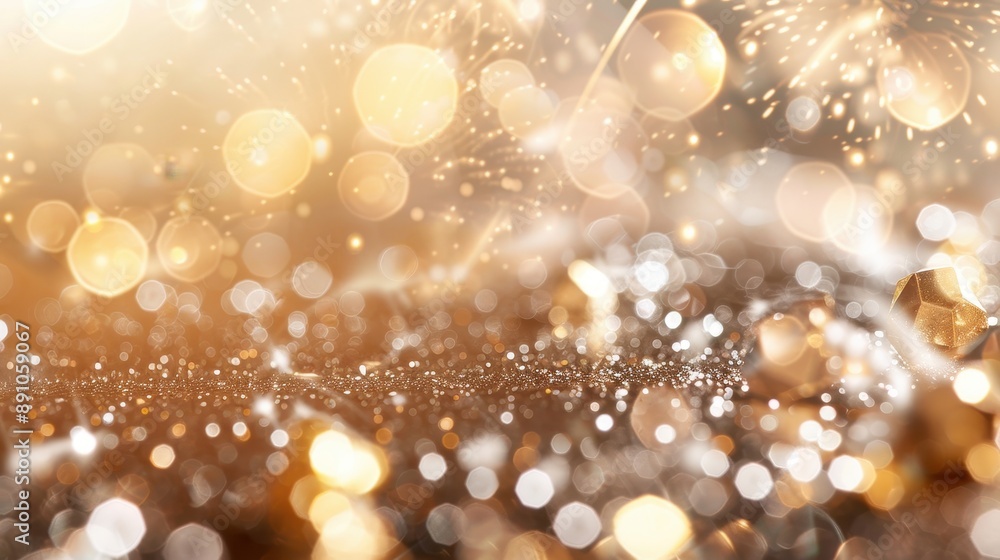 A firework display with a lot of gold and white sparks. The firework display is very bright and colorful A firework display with a lot of gold and white sparks. The firework display is very bright and colorful