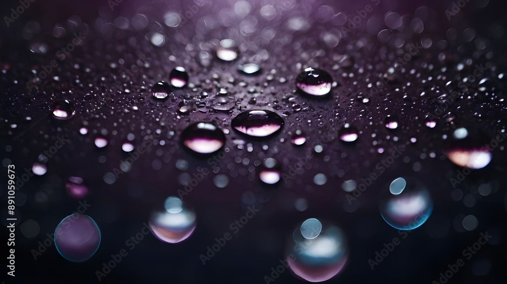 Fototapeta premium water drops on black background