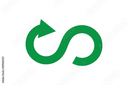 circular economy icon circular arrow process symbol endless loop logo concept of environmentally responsible green corporate industrial business, recycling. vector graphic illustration