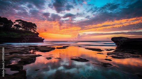 Wallpaper Mural Ancient pura ulun danu bratan, besakih or famous hindu temple and tourist in bali island at sunrise Torontodigital.ca