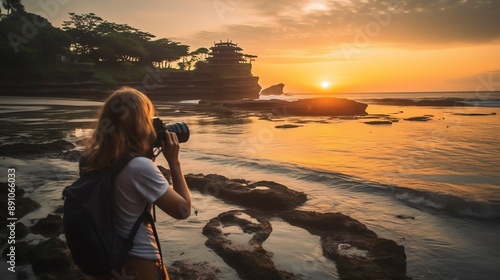 Wallpaper Mural Ancient pura ulun danu bratan, besakih or famous hindu temple and tourist in bali island at sunrise Torontodigital.ca
