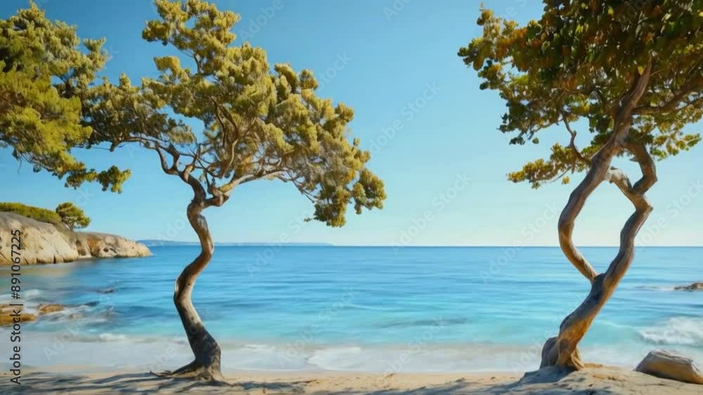 beautiful tropical sea and sandy beach Aerial view ocean with waves beautiful tropical sea and sandy beach Aerial view ocean with waves