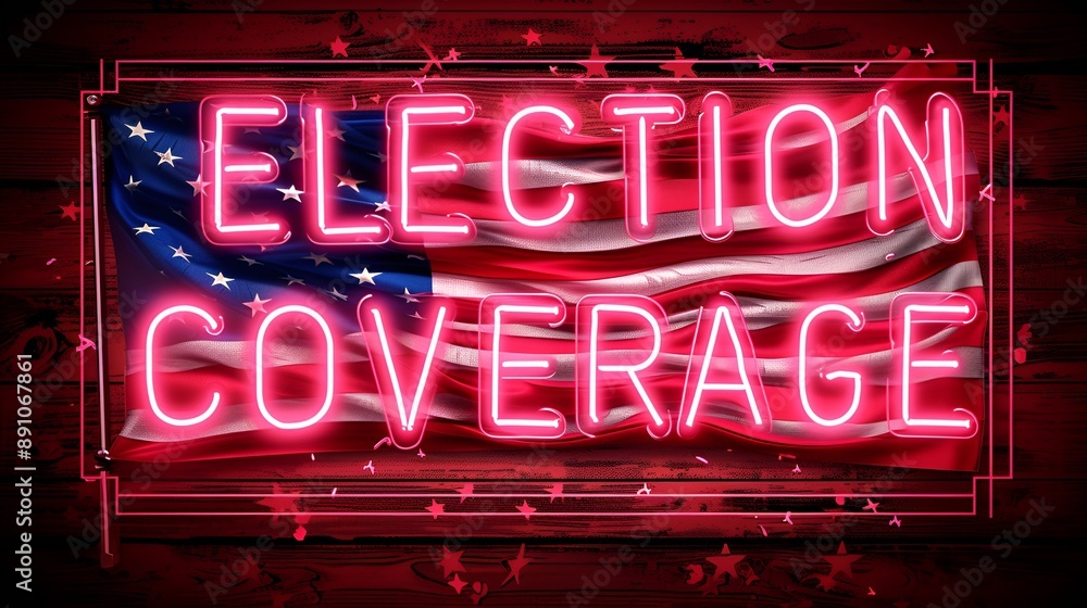 Neon sign that reads “ELECTION COVERAGE” - politics - republicans- democrats - polarization - media coverage - commentary Neon sign that reads “ELECTION COVERAGE” - politics - republicans- democrats - polarization - media coverage - commentary