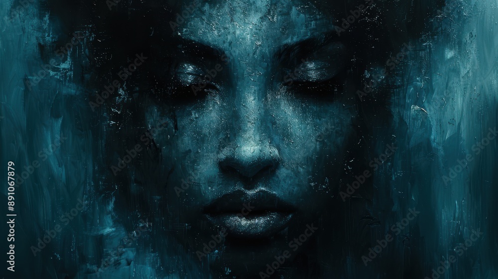 A dark, moody grainy gradient with deep blues and blacks, capturing a moment of contemplation and introspection A dark, moody grainy gradient with deep blues and blacks, capturing a moment of contemplation and introspection