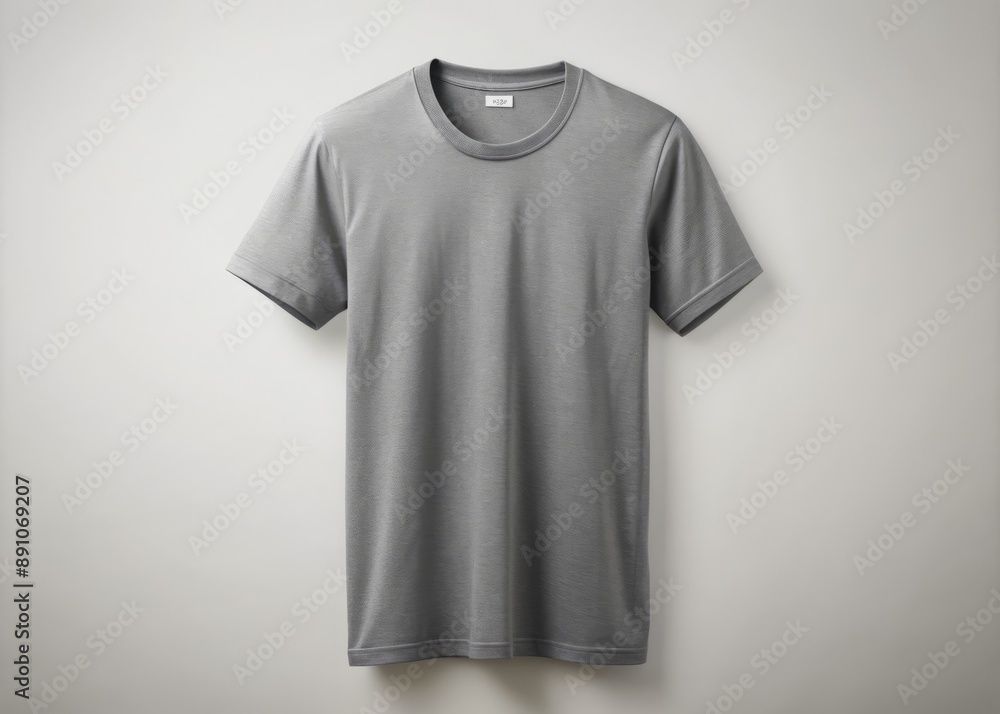 isolated blank grey t shirt on a pristine white background offers ample space for customization with images, logos, or text, perfect for advertising or design. isolated blank grey t shirt on a pristine white background offers ample space for customization with images, logos, or text, perfect for advertising or design.