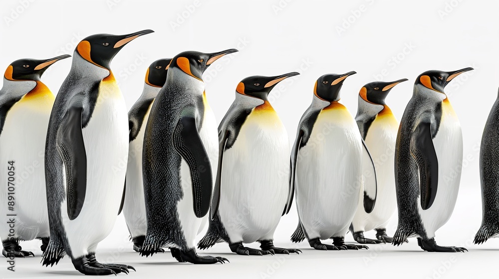Fototapeta premium Group of Penguins Standing Together