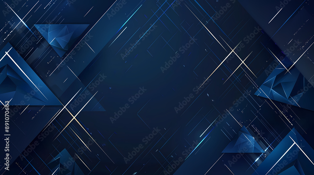 Abstract geometric background with blue triangles and glowing lines in a dark, futuristic style. Abstract geometric background with blue triangles and glowing lines in a dark, futuristic style.