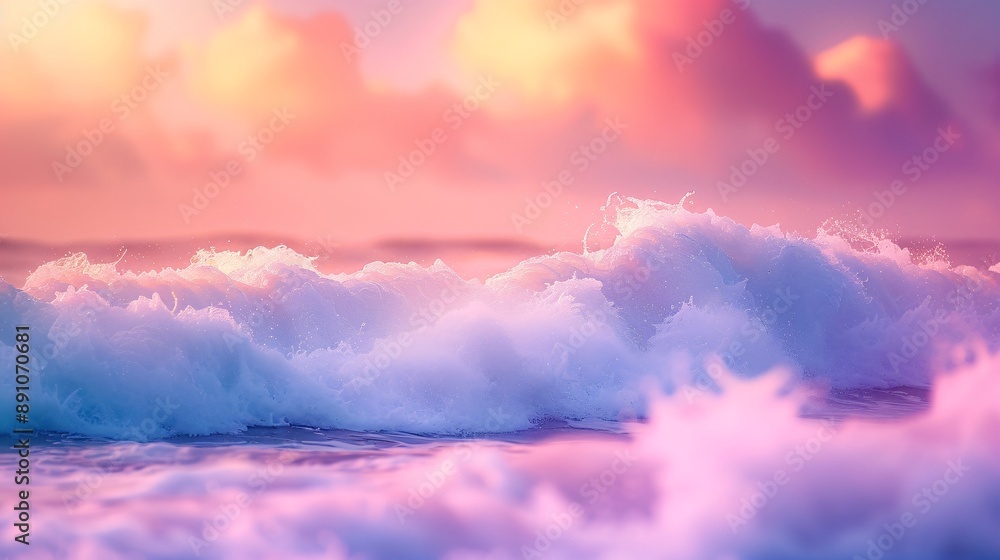 Obraz premium Serene abstract sea with calming colors.