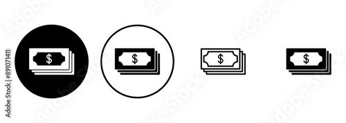 Money icon set. Money vector icon.