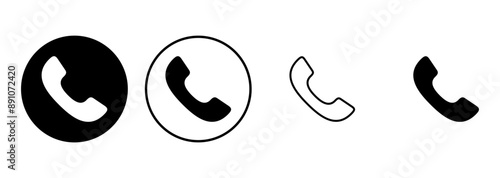 Call icon set. telephone icon vector. phone icon vector. contact us