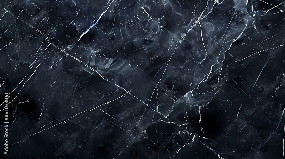 Dark blue and black marble texture with intricate white veining patterns. Dark blue and black marble texture with intricate white veining patterns.