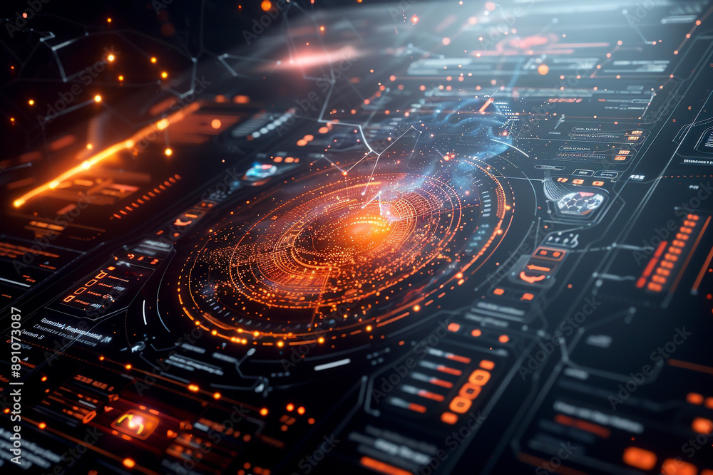 Futuristic star chart with interactive elements, dark and sleek design, high contrast, scifi, digital art Futuristic star chart with interactive elements, dark and sleek design, high contrast, scifi, digital art