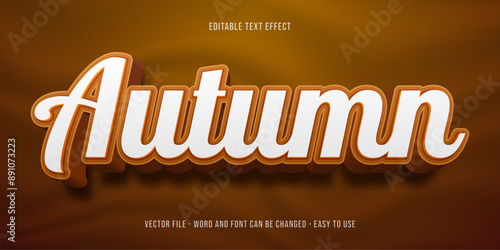 Editable autumn season theme text effect