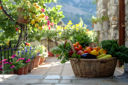 Wallpaper Mural Fresh Organic Vegetables in a Basket from the Garden for Farm to Table Healthy Eating Torontodigital.ca