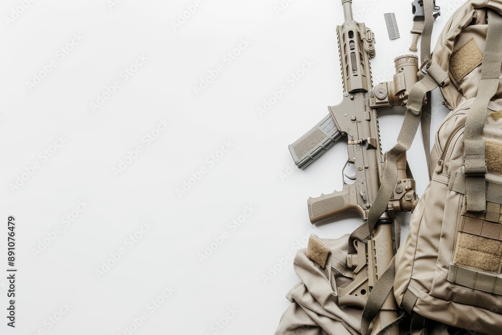 Naklejka premium Isolated Military Theme Template Generative Illustration