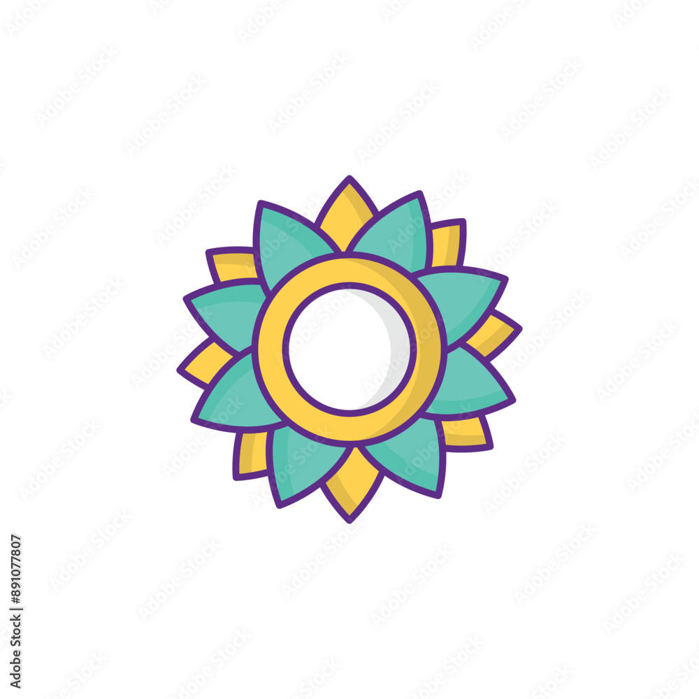 Sunflower icon design with white background stock illustration Sunflower icon design with white background stock illustration