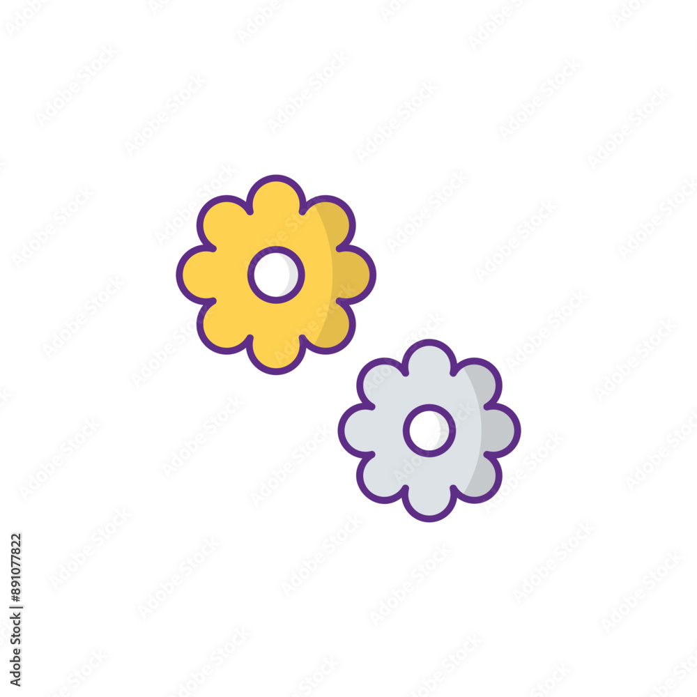 Peony icon design with white background stock illustration Peony icon design with white background stock illustration