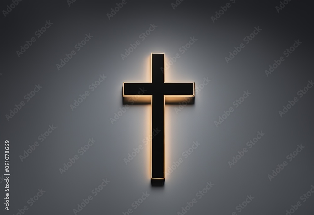 Naklejka premium Christian Cross on isolated background