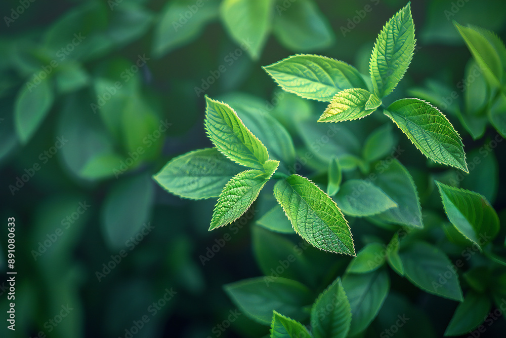 Green Leafy Frame with Bokeh Background for Nature and Botanical Designs Green Leafy Frame with Bokeh Background for Nature and Botanical Designs
