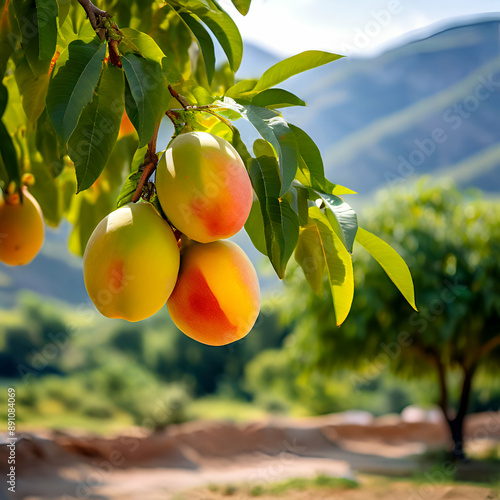 apricots on a tree