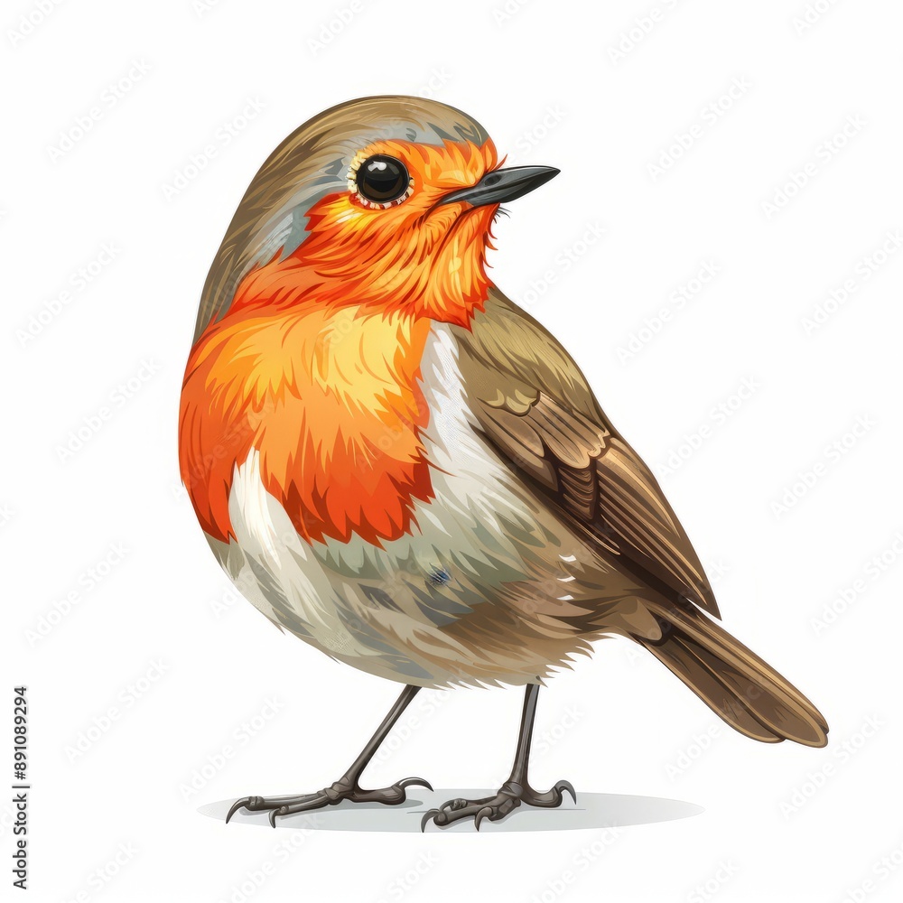 Cute Cartoon Robin Bird Illustration. Cute Cartoon Robin Bird Illustration.