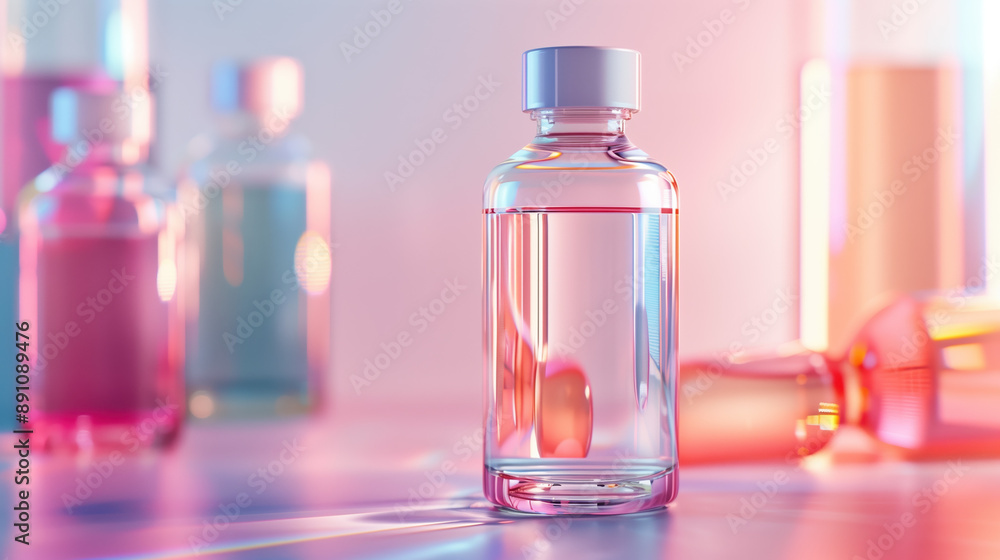 L-Carnitine Supplement for Enhanced Fat Metabolism and Lean Muscle Development with Hologram and Mock-up of Crystal Bottle L-Carnitine Supplement for Enhanced Fat Metabolism and Lean Muscle Development with Hologram and Mock-up of Crystal Bottle