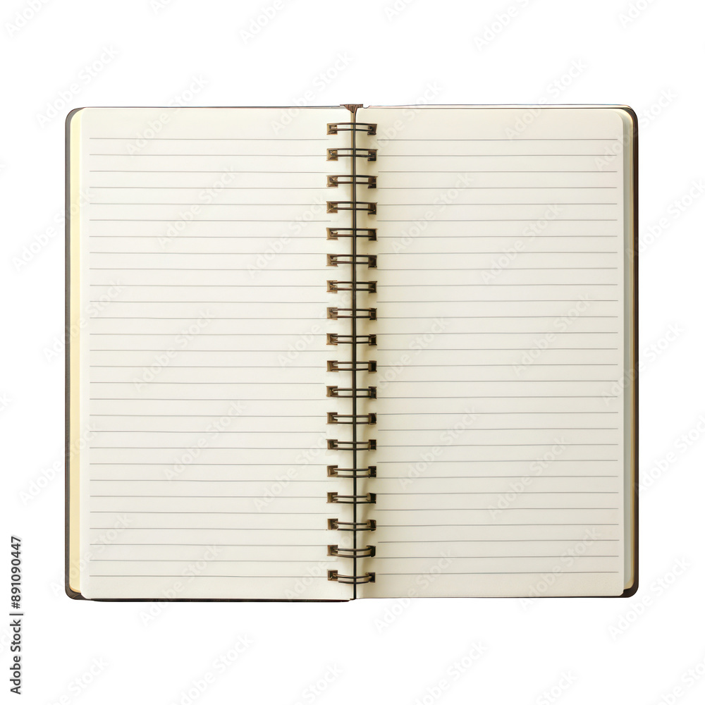 Open blank notebook isolated on transparent background Open blank notebook isolated on transparent background