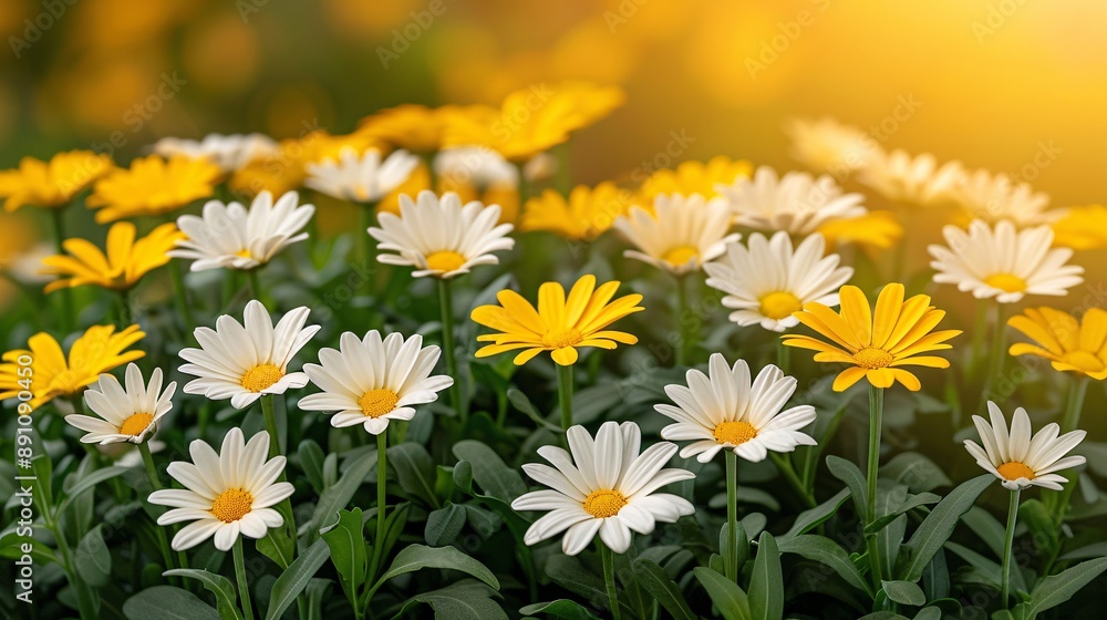 Fototapeta premium Vibrant yellow flowers in bouquet.
