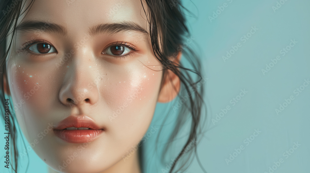 Close-Up of Beautiful Woman Using Salicylic Acid for Face Showing Clearer Skin and Reduced Inflammation Close-Up of Beautiful Woman Using Salicylic Acid for Face Showing Clearer Skin and Reduced Inflammation