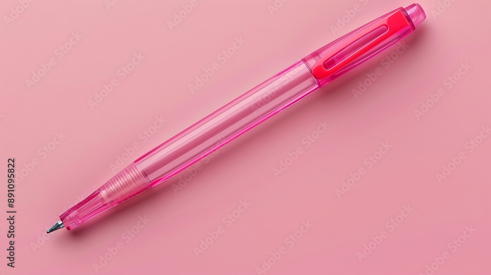 realistic ballpoint pen isolated on pink background realistic ballpoint pen isolated on pink background