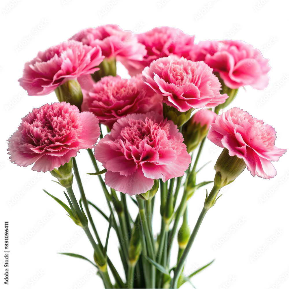 Pink carnations isolated on transparent background Pink carnations isolated on transparent background
