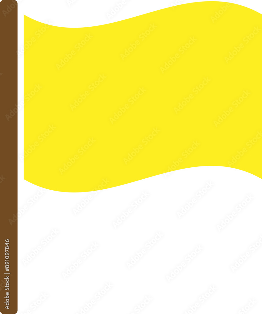 Yellow flag banner mark illustration Yellow flag banner mark illustration