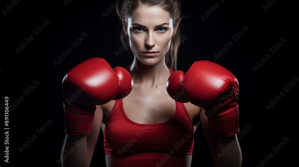 Woman boxer on black background in the fire. Boxing and fitness concept. Woman boxer on black background in the fire. Boxing and fitness concept.