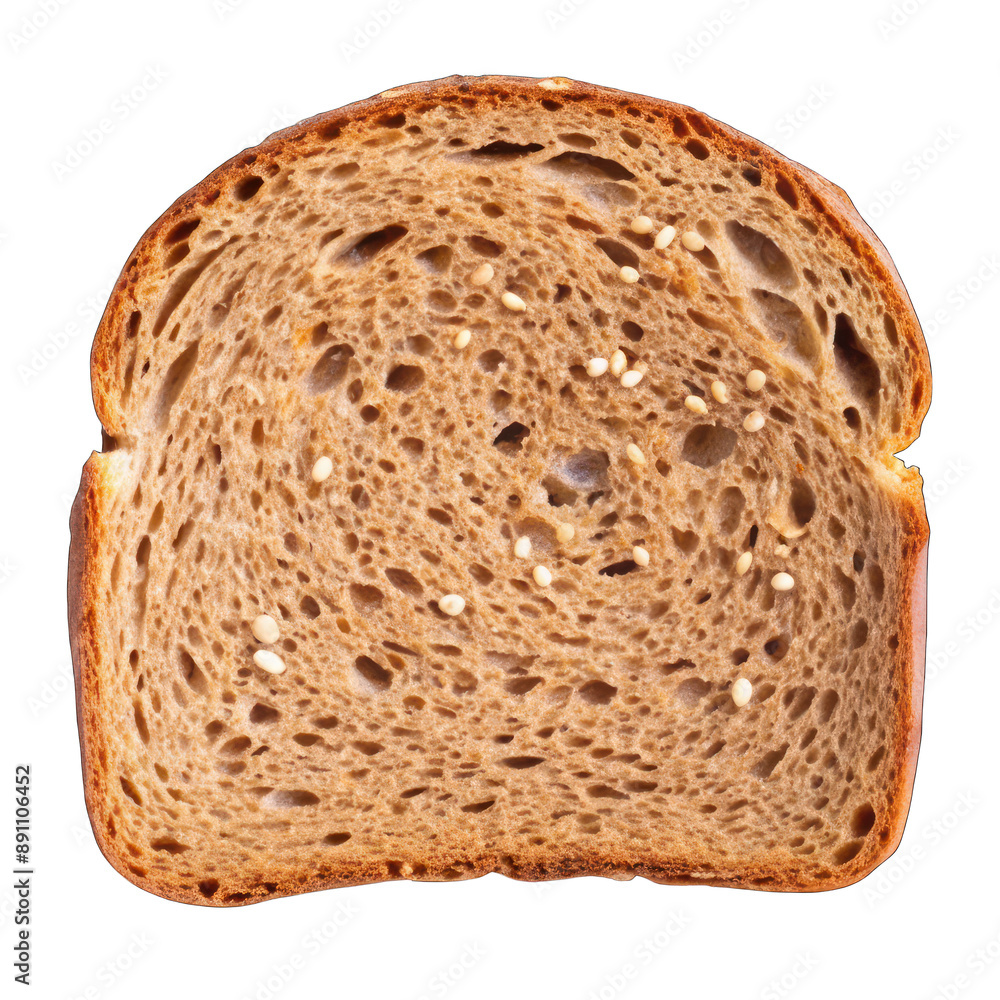Slice grain bread isolated on transparent background Slice grain bread isolated on transparent background