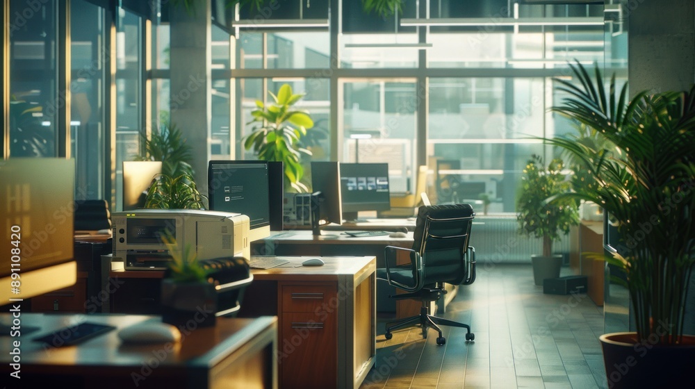 Modern Office Interior with Natural Light Modern Office Interior with Natural Light