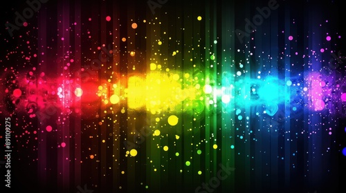 Abstract Rainbow Lights Background