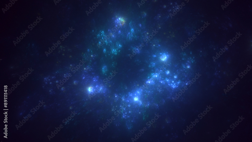 3D manual rendering abstract blue fractal light background. Its not AI Generatd illustration. 3D manual rendering abstract blue fractal light background. Its not AI Generatd illustration.