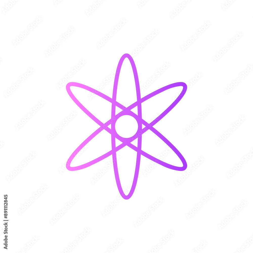 Obraz premium atom gradient icon