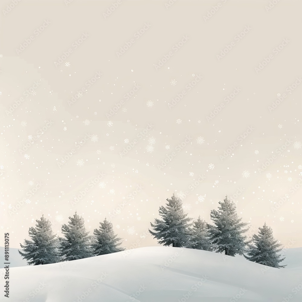winter landscape with snow and trees winter landscape with snow and trees