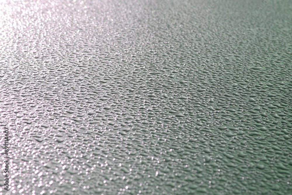 Background of frozen water papels on the hood of a car Background of frozen water papels on the hood of a car