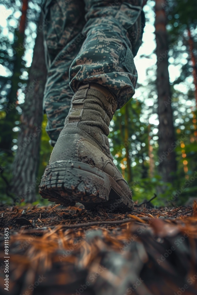 Person Walking in Woods Person Walking in Woods