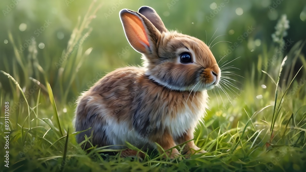 Fototapeta premium rabbit in the grass