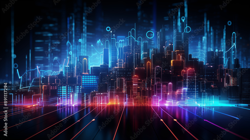 Futuristic Digital Cityscape Futuristic Digital Cityscape