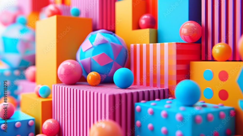 Colorful gradient geometry modern background