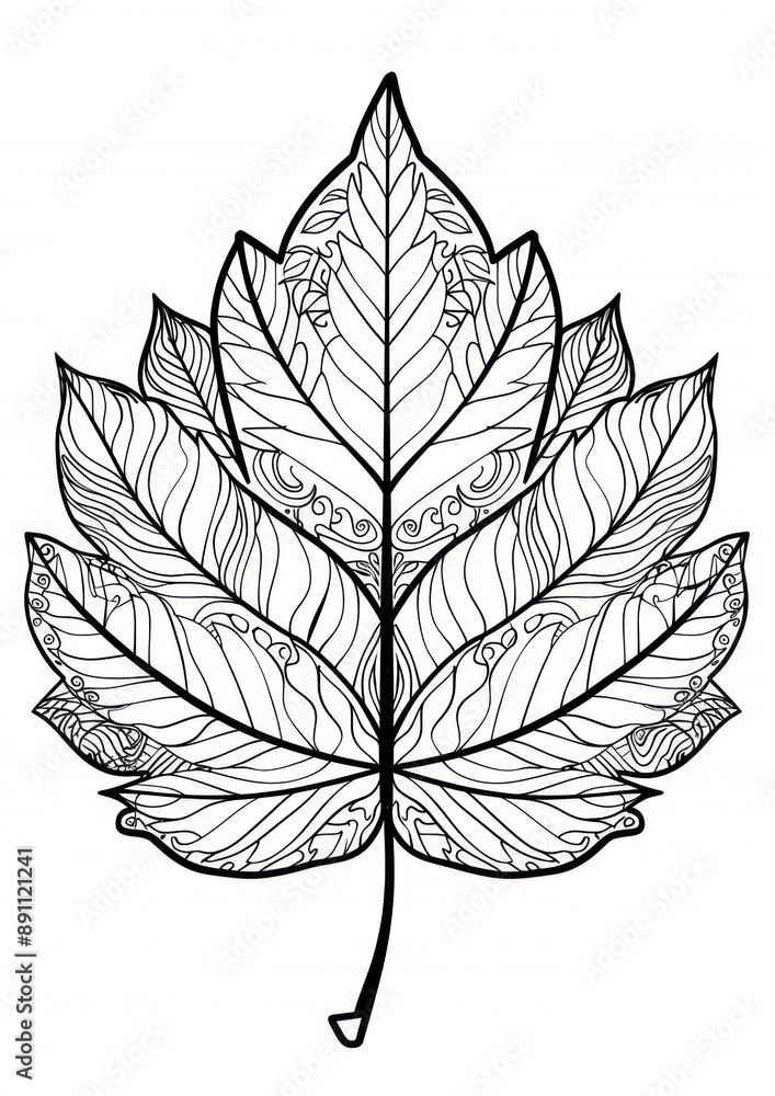 Leaf sketch art illustrated. Leaf sketch art illustrated.