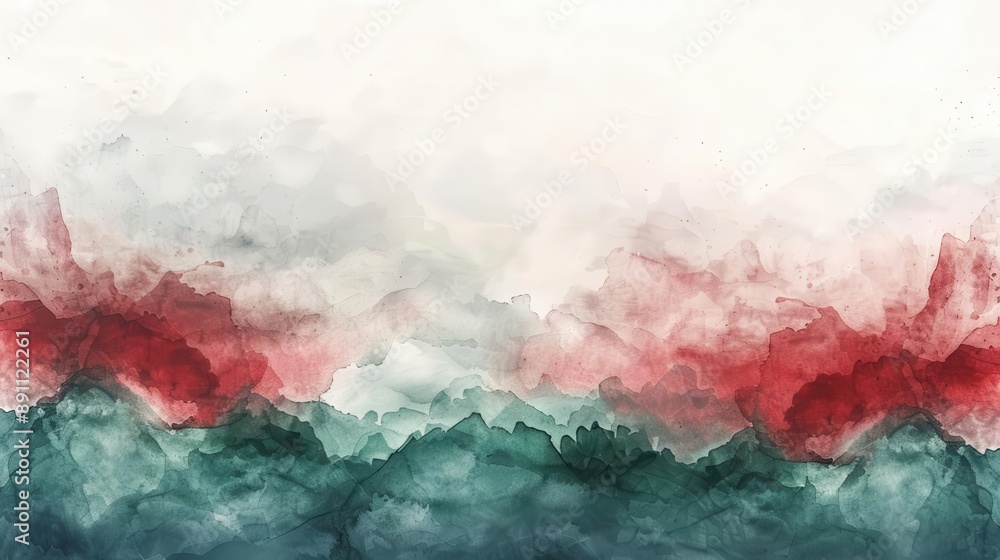 Abstract watercolor background in shades of red, green and white. . Wall art, leaflet, and poster design, website, and media decor. Commercial use, 300 dpi. Generated AI
Abstract watercolor background in shades of red, green and white. . Wall art, leaflet, and poster design, website, and media decor. Commercial use, 300 dpi. Generated AI