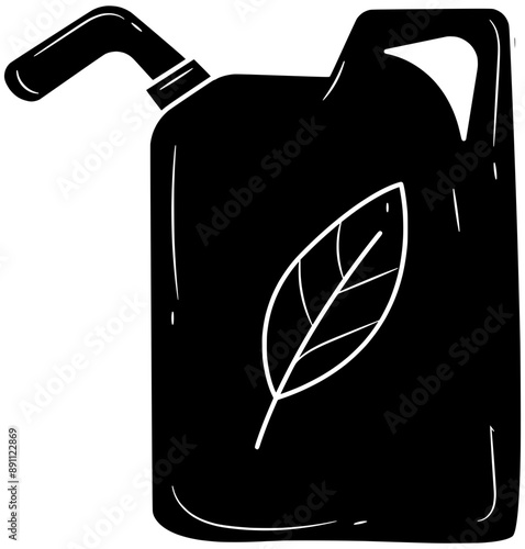 biofuel illustration fuel silhouette biodiesel logo industry icon bio outline energy environment gas renewable technology gasoline power ecology green shape eco oil diesel for vector graphic